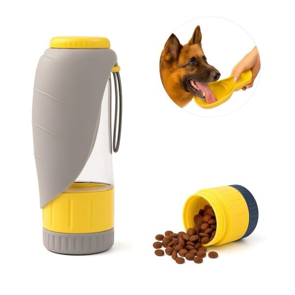 Dispensador de Agua y Snacks para Mascotas 2 en 1