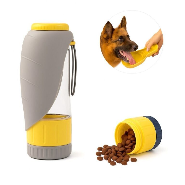 Dispensador de Agua y Snacks para Mascotas 2 en 1