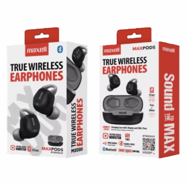 AUDIFONOS MAXPODS MAXELL EB BTMXDUO 1