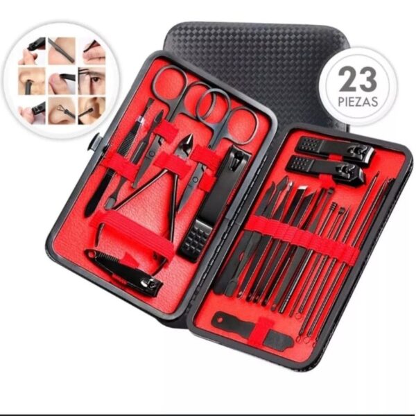 SET MANICURE CON ACCESORIOS ACERO 23 PIEZAS 2