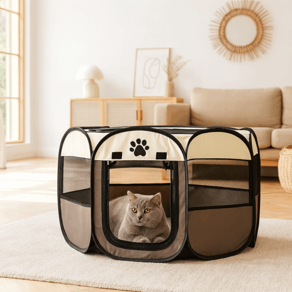 CASA DE JUEGOS PORTATIL Y PLEGABLE PARA MASCOTAS 2