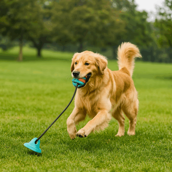 JUGUETE INTERACTIVO PELOTA CON LAZO MASCOTA