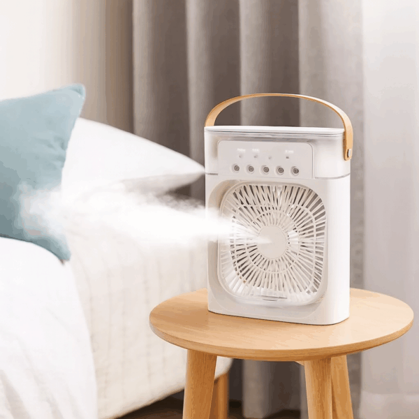 VENTILADOR CON HUMIDIFICADOR PORTATIL 2