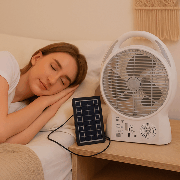 VENTILADOR RECARGABLE SOLAR 6 EN 1 2